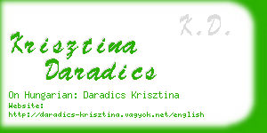 krisztina daradics business card